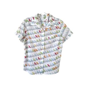 Liz Claiborne Beach chairs 100%cotton Women's button-up top Size XL